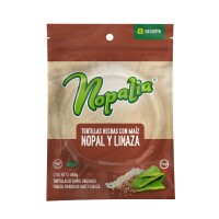 CAJA - Tortillas de Nopal con Linaza Nopalia TAAM 450g - Caja 24 Piezas